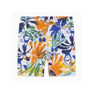 Vibrant Jungle Print Kids Short Leggings